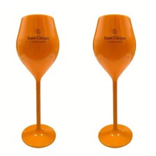 conjunto de 2 copos Veuve Clicquot acrílico champanhe 130 ml laranja rosa comprar usado  Enviando para Brazil