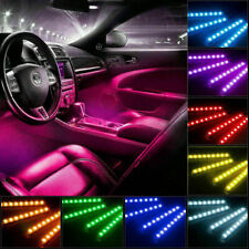 4X RGB 9LEDs carro auto interior atmosfera neon luz de tira música controle remoto comprar usado  Enviando para Brazil