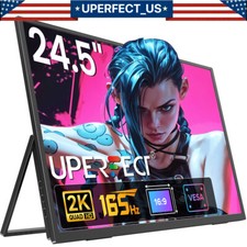 Monitor portátil UPERFECT 165HZ, 24,5"" QHD FreeSync 100% Adobe RGB para PC PS5 4 comprar usado  Enviando para Brazil