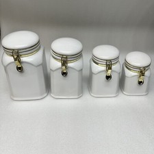 White ceramic canister for sale  Middleton