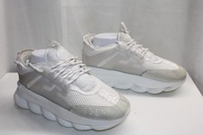 Sapatos Versace masculinos de espuma conforto malha reação corrente plataforma náilon branco/marfim comprar usado  Enviando para Brazil