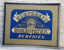 Letrero publicitario vintage de tienda de remedios homeopáticos Humphrey’s - 14" x 17,5" segunda mano  Embacar hacia Mexico