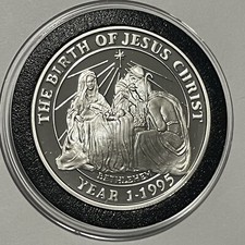 Moeda de prova rara Nascimento de Jesus Cristo Belém 1 onça troy .999 prata fina redonda comprar usado Moeda de prova rara Nascimento de Jesus Cristo Belém 1 onça troy .999 prata fina redonda comprar usado  Enviando para Brazil