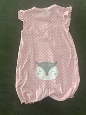 Romper Carter's bebê menina tamanho 6-9M coruja rosa 100% algodão comprar usado  Enviando para Brazil