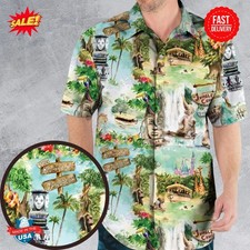 Camisa havaiana mapa cruzeiro selva cor água, usado comprar usado  Enviando para Brazil