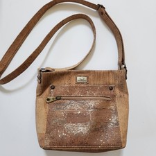 Bolsa tiracolo Montada cortiça natural com manchas douradas vegana comprar usado  Enviando para Brazil