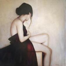 WILLIAM OXER TELA ORIGINAL "The Robe" Bonita menina morena PINTURA   comprar usado  Enviando para Brazil