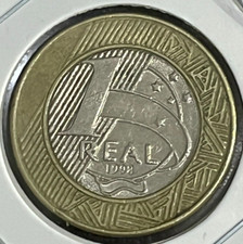 1 moeda real 1998 Brasil - Bi-metálica - KM# 652 - EB1353 comprar usado  Brasil 