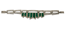 Pulseira mexicana de prata esterlina e malaquita - TL-95 comprar usado  Enviando para Brazil