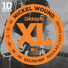 Usado, 10 conjuntos de cordas de guitarra elétrica D'AddarioEXL110 10-46 luz pacote EXL110-10P comprar usado  Enviando para Brazil