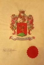 Stemma nobiliare autografato usato  Torino