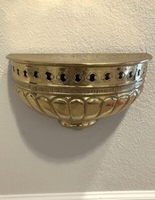 Prateleira de parede vintage Ethan Allen latão bolso de parede com design de recorte 11' de largura comprar usado  Enviando para Brazil