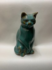Ceramic cat green for sale  LEWES