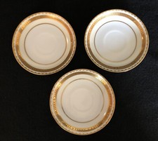 TRÊS pires de porcelana incrustados de ouro Noritake Ordway 5 1/2 pol. Descontinuado. comprar usado  Enviando para Brazil