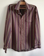 Chemise noire multicolore d'occasion  Bourg-de-Thizy