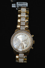 Relógio feminino Michael Kors MK6484 Ritz cronógrafo ouro cristal aço inoxidável, usado comprar usado  Enviando para Brazil