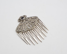 Lindo pente de cabelo vintage prata esterlina estampado 925 comprar usado  Enviando para Brazil