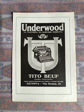 Pubblicità 1928 underwood usato Pubblicità 1928 underwood usato  Arezzo