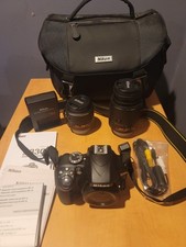 Câmera Nikon D D3300 24.2MP DSLR - Preta (Kit com 2 Lentes 18-55 E 55-200) comprar usado  Enviando para Brazil