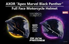 Capacete de motocicleta AXOR “Apex Marvel Black Panther” com certificação CEE & DOT rosto inteiro comprar usado  Enviando para Brazil