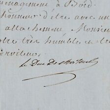 Deux documents signés ou apostillés par le duc de Choiseul comprar usado Deux documents signés ou apostillés par le duc de Choiseul comprar usado  Enviando para Brazil