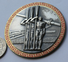 Bélgica 1970 homens com remos no remo, regata, medalha 60mm/dia comprar usado  Enviando para Brazil