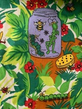 Tecido de ALGODÃO VINTAGE CATCH BUGS In The GARDEN 1990 BTY - 42" comprar usado  Enviando para Brazil