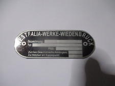 Typenschild anhänger zugdeich gebraucht kaufen  Deutschland
