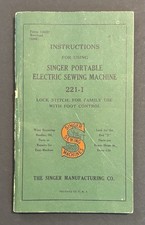 Vintage Singer 221-1 Máquina de Costura Manual do Proprietário Instruções de Uso Folheto comprar usado  Enviando para Brazil
