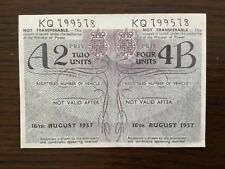 1950 petrol coupon for sale  LYTHAM ST. ANNES
