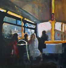 On The Bus 3.  Pintura original de mídia mista em madeira (MDF) comprar usado  Enviando para Brazil