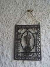 Filigranes zinnrelief glas gebraucht kaufen  Deutschland