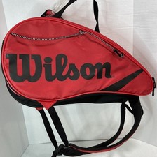 Bolsa/mochila de tênis Wilson 6-8 raquetes 4 compartimentos com zíper! Vermelho limpo excelente comprar usado  Enviando para Brazil