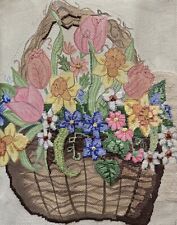 Floral basket needlepoint for sale  Cedar Rapids