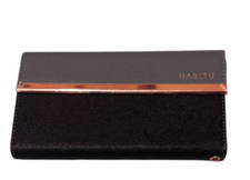 Capa telefone Habitu - Iphone 12/12 plus preta/cinza com acabamento em ouro rosa capa magnética comprar usado  Enviando para Brazil