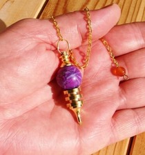 Pendule sugilite pourpre d'occasion  Belleville