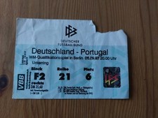 Used Ticket FIFA World Cup 1998 Quali DFB Deutschland Germany vs Portugal comprar usado  Enviando para Brazil