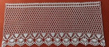 Elegancka szydełkowa firana z koronkową krawędzią biała 100% bawełna ok. 98cm x 44cm na sprzedaż  Wysyłka do Poland