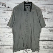 Camisa de acampamento Oxford cinza média manga curta acolchoada com botões Rag & Bone New York, usado comprar usado  Enviando para Brazil