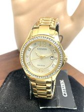 Relógio Citizen Feminino FE1147-79P Eco-Drive Mostrador Data Aço Dourado 30mm, usado comprar usado  Enviando para Brazil