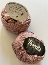 Lana Grossa "Toccata" - Bolas individuais de algodão mercerizado - rosa empoeirada, usado comprar usado  Enviando para Brazil