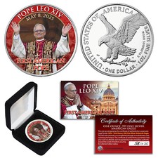 Moeda de prata American Eagle POPE LEO XIV 1º Papa Americano 2025 1 oz - P/N de 267 comprar usado  Enviando para Brazil