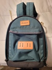 Usado, VINTAGE CÂMERA CANON PROFISSIONAL MOCHILA BOLSA LONA COURO BOLSOS VERDES  comprar usado  Enviando para Brazil