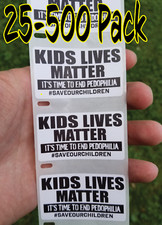 Adesivos KIDS MATTER END PEDOPHILIA 25-500Pçs #salveourchildren salve our children, usado comprar usado  Enviando para Brazil