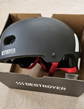 Capacete de skate Destroyer multiesportivo preto branco vermelho infantil tamanho G/XL comprar usado  Enviando para Brazil