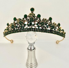 Goldene tiara smaragdgrünen gebraucht kaufen  Hamburg