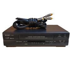 Gravador de vídeo cassete VHS Sharp 4 cabeças VC-A560U com cabos sem controle remoto testado comprar usado  Enviando para Brazil