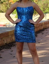 vestido azul royal curto comprar usado  Enviando para Brazil