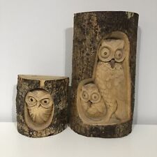 Wood carved owls for sale  TRURO