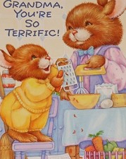 Cartão de aniversário vintage, coelhos assando bolo de cenoura, 6 1/4" FRENTE comprar usado Cartão de aniversário vintage, coelhos assando bolo de cenoura, 6 1/4" FRENTE comprar usado  Enviando para Brazil